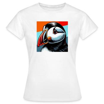 puffin - Women's T-Shirt - white - Front - AI Model Female 172 dark (172cm)