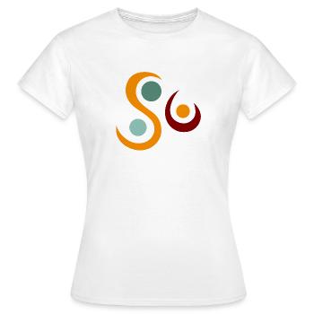 Yoga design_5 - Women's T-Shirt - white - Front - AI Model Female 172 dark (172cm)