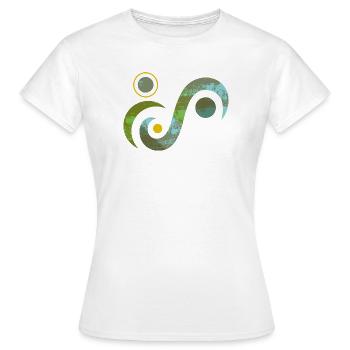 Yoga design_4 - Women's T-Shirt - white - Front - AI Model Female 172 dark (172cm)