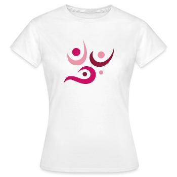Yoga design_7 - Women's T-Shirt - white - Front - AI Model Female 172 dark (172cm)