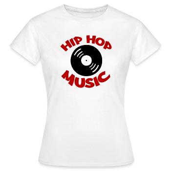 Hip Hop Musik Logo - Frauen T-Shirt - Weiß - Vorne - AI Model Female 172 dark (172cm)
