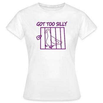 Cage à pigeons trop ridicule - T-shirt Femme - blanc - Devant - AI Model Female 172 dark (172cm)