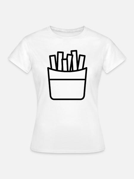 Pommes frites - Frauen T-Shirt - Weiß
