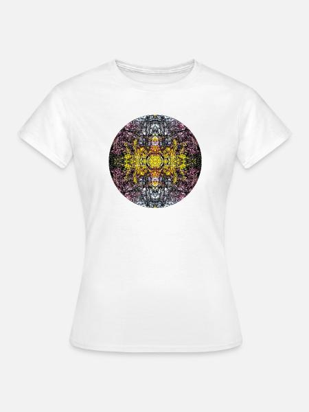 Natur Mandala Frühling im Stadtpark - Frauen T-Shirt - Weiß