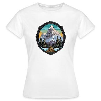 Alpen Berge - Frauen T-Shirt - Weiß - Vorne - AI Model Female 172 dark (172cm)