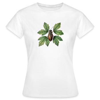 Käferinsekt auf grünem Laub - Frauen T-Shirt - Weiß - Vorne - AI Model Female 172 dark (172cm)