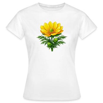 Adonis Beauty Beauté Fleurs sauvages jaunes Nature Décor floral - T-shirt Femme - blanc - Devant - AI Model Female 172 dark (172cm)