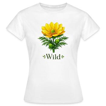 Adonis Beauty Beauté Fleurs sauvages jaunes Nature Décor floral - T-shirt Femme - blanc - Devant - AI Model Female 172 dark (172cm)