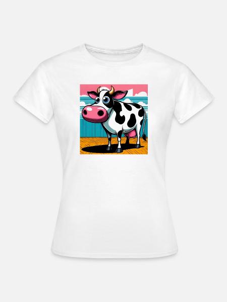Kuh - Frauen T-Shirt - Weiß