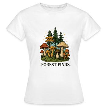 Waldfunds Pilz-Entdeckung - Frauen T-Shirt - Weiß - Vorne - AI Model Female 172 dark (172cm)