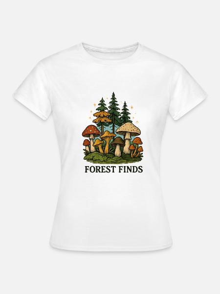 Waldfunds Pilz-Entdeckung - Frauen T-Shirt - Weiß