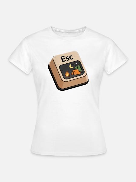 Camp Night Escape Schlüssel-Kunst - Frauen T-Shirt - Weiß