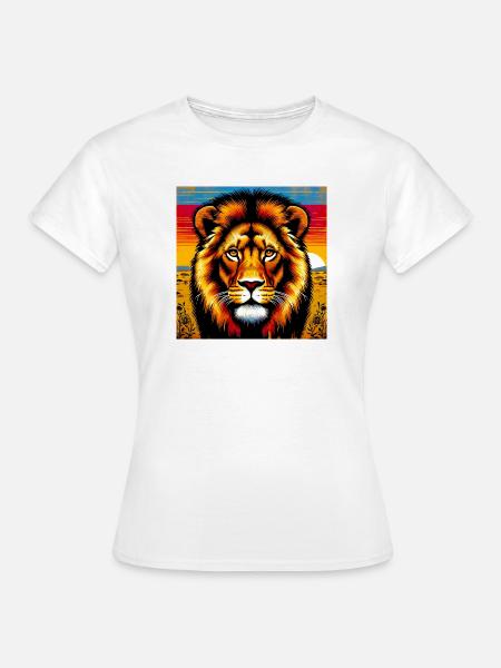 Löwe - Frauen T-Shirt - Weiß