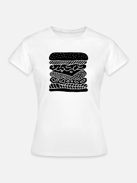 Stacked Burger - Frauen T-Shirt - Weiß