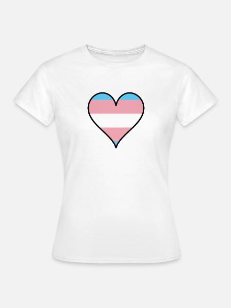 Trans Pride Herz - Frauen T-Shirt - Weiß