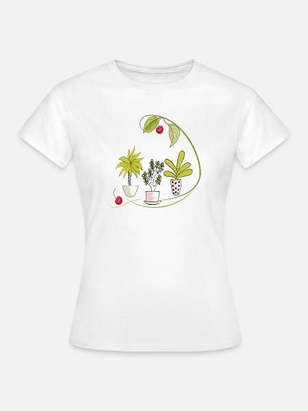 Blumen Fantasie - Frauen T-Shirt - Weiß
