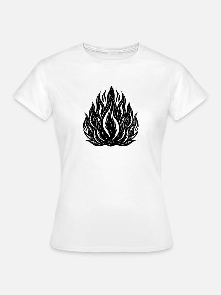 Flammen - Frauen T-Shirt - Weiß