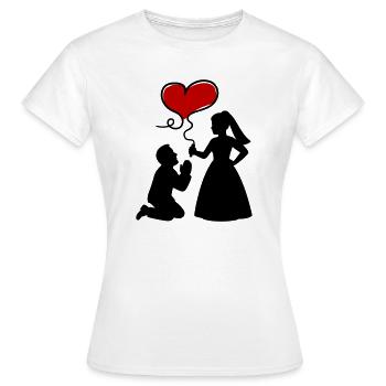 Bride and groom Wedding - Women's T-Shirt - white - Front - AI Model Female 172 dark (172cm)