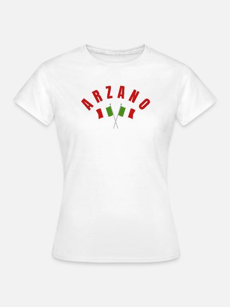 Arzano Italienische Flaggen - Frauen T-Shirt - Weiß