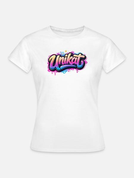 Unikat Graffiti Neon - Frauen T-Shirt - Weiß