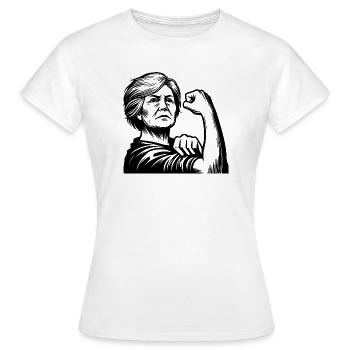 Les mamies contre la droite - T-shirt Femme - blanc - Devant - AI Model Female 172 dark (172cm)