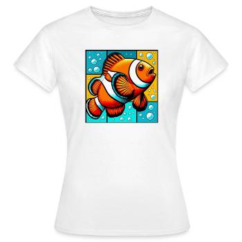 Poisson-clown - T-shirt Femme - blanc - Devant - AI Model Female 172 dark (172cm)
