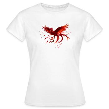Phénix écarlate en vol - T-shirt Femme - blanc - Devant - AI Model Female 172 dark (172cm)