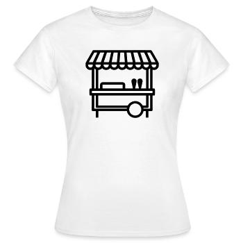 street food - T-shirt Femme - blanc - Devant - AI Model Female 172 dark (172cm)