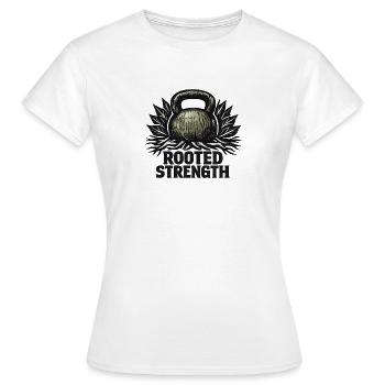 Rooted Strength: Eco-Primal Kettlebell Design - Women's T-Shirt - white - Front - AI Model Female 172 dark (172cm)
