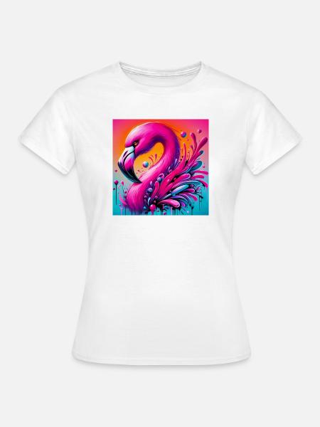 Flamingo - Frauen T-Shirt - Weiß