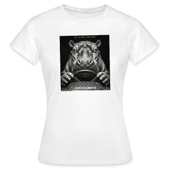 Nilpferd Radar Kontrolle Blitzer - Frauen T-Shirt - Weiß - Vorne - AI Model Female 172 dark (172cm)