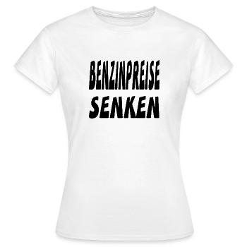 Benzin - Frauen T-Shirt - Weiß - Vorne - AI Model Female 172 dark (172cm)