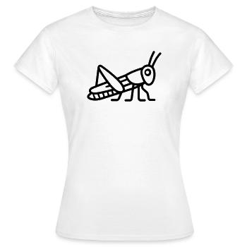 sauterelle - T-shirt Femme - blanc - Devant - AI Model Female 172 dark (172cm)