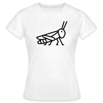 sauterelle - T-shirt Femme - blanc - Devant - AI Model Female 172 dark (172cm)