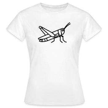 sauterelle - T-shirt Femme - blanc - Devant - AI Model Female 172 dark (172cm)