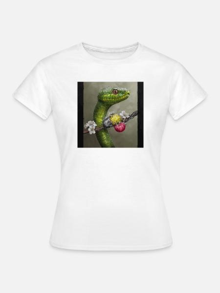 Schlange und Elektrizität - Frauen T-Shirt - Weiß
