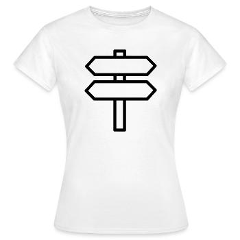panneau direction - T-shirt Femme - blanc - Devant - AI Model Female 172 dark (172cm)