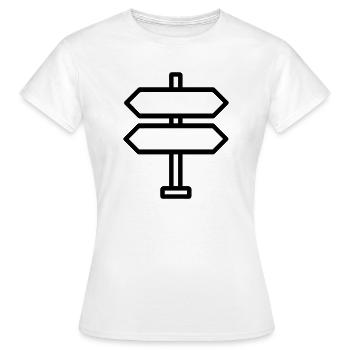 panneau directionnel - T-shirt Femme - blanc - Devant - AI Model Female 172 dark (172cm)