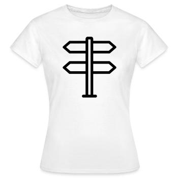 panneau direction - T-shirt Femme - blanc - Devant - AI Model Female 172 dark (172cm)