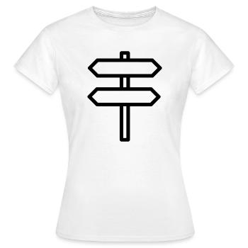 panneau directionnel - T-shirt Femme - blanc - Devant - AI Model Female 172 dark (172cm)