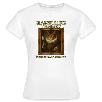 Classically Trained Perpetually Judging Renaissanc - Frauen T-Shirt - Weiß - Vorne - AI Model Female 172 dark (172cm)