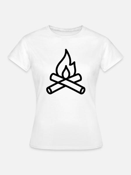 Lagerfeuer - Frauen T-Shirt - Weiß