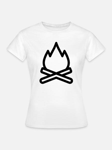 Lagerfeuer - Frauen T-Shirt - Weiß