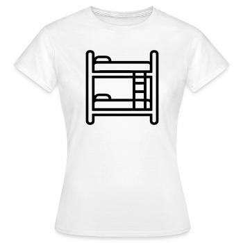lit superposé - T-shirt Femme - blanc - Devant - AI Model Female 172 dark (172cm)