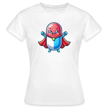 Helden Pille Superheld Medizin Tabletten Held - Frauen T-Shirt - Weiß - Vorne - AI Model Female 172 dark (172cm)