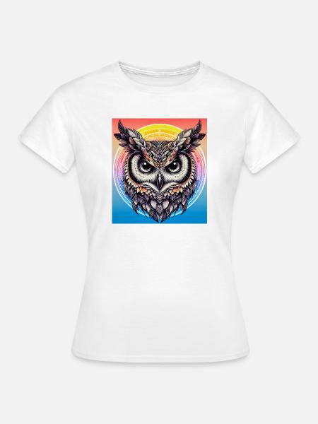 Eule - Frauen T-Shirt - Weiß