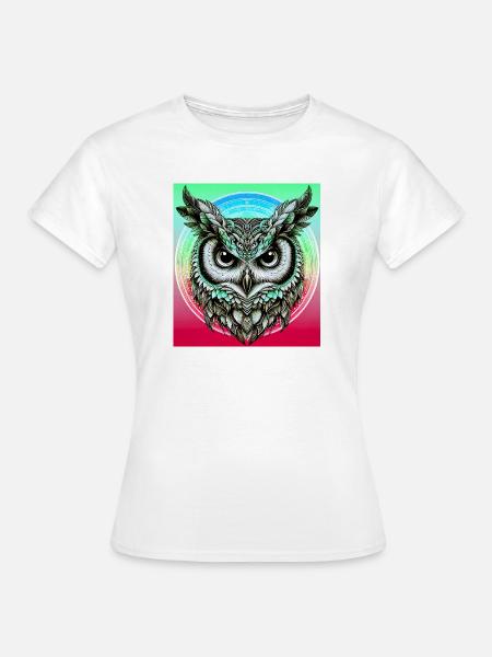 Eule - Frauen T-Shirt - Weiß