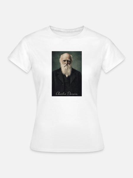 Charles Darwin Porträt - Frauen T-Shirt - Weiß