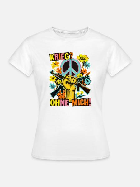 Peace Stop Den_Krieg - Frauen T-Shirt - Weiß