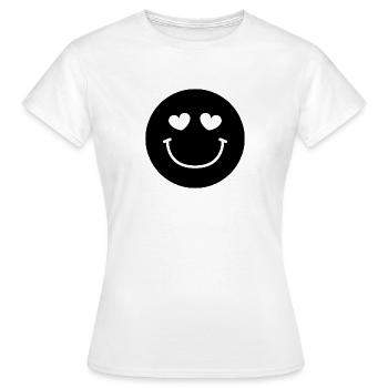 Visage souriant - T-shirt Femme - blanc - Devant - AI Model Female 172 dark (172cm)